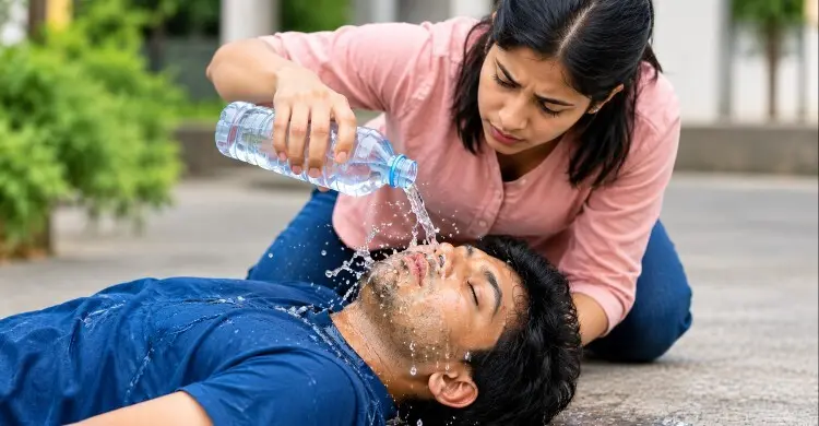 অজ্ঞান হওয়া ব্যক্তির মুখে পানি ছিটানো ঠিক নাকি বিপজ্জনক?