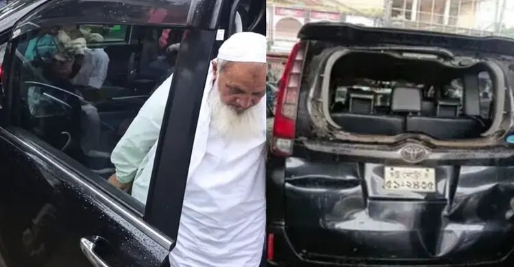 দুর্ঘটনার কবলে বহনকারী মাইক্রোবাস, অক্ষত মহিবুল্লাহ বাবুনগরী