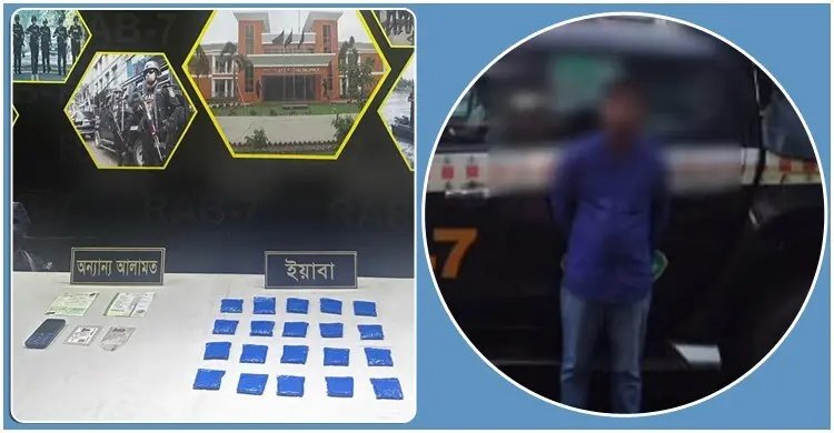 ইয়াবার চালান মিললো অটোরিকশার সিটের নিচে, মাদক কারবারি আটক